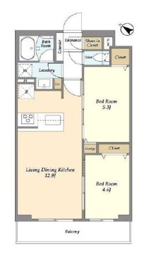 グランカーサ王子Ⅱ　112号室　間取り