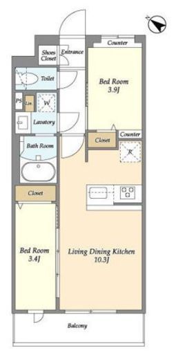 グランカーサ王子Ⅱ　211号室　間取り