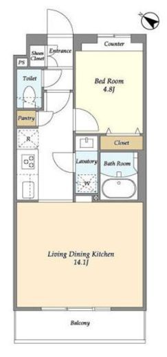 グランカーサ王子Ⅱ　303号室　間取り