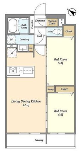 グランカーサ王子Ⅱ　319号室　間取り