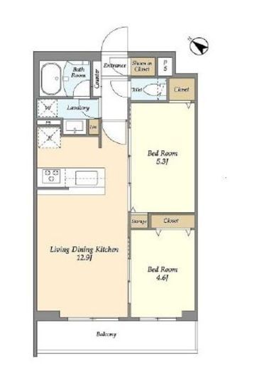 グランカーサ王子Ⅱ　416号室　間取り