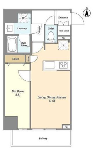 グランカーサ三ノ輪Ⅳ　205号室　間取り