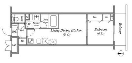 プライムガーデン若木　118号室　間取り