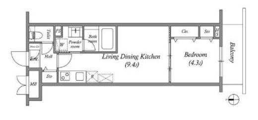 プライムガーデン若木　224号室　間取り