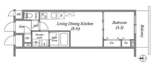 プライムガーデン若木　327号室　間取り