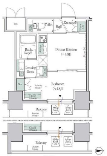 ワンルーフレジデンス板橋大山　204号室　間取り