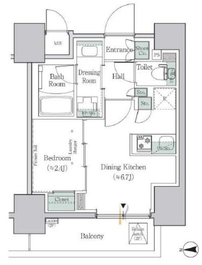 ワンルーフレジデンス板橋大山　302号室　間取り