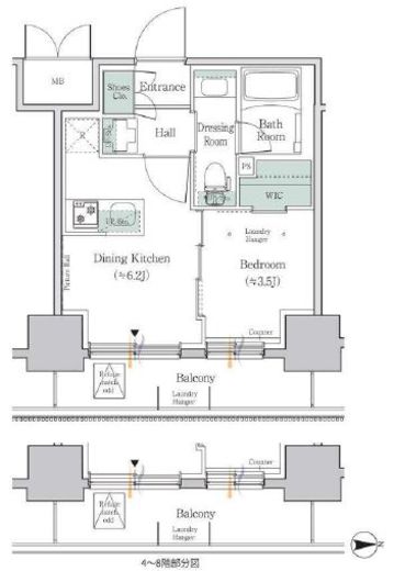 ワンルーフレジデンス板橋大山　605号室　間取り