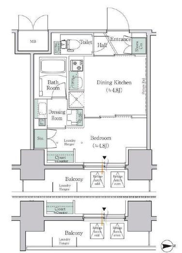 ワンルーフレジデンス板橋大山　903号室　間取り
