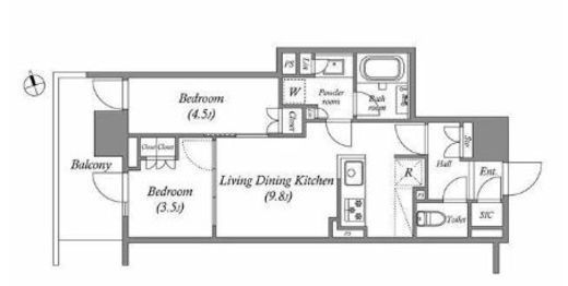 nido南千住　1201号室　間取り