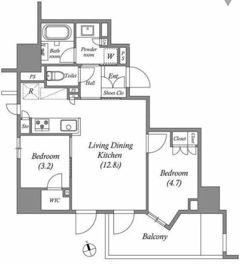 nido南千住　1304号室　間取り