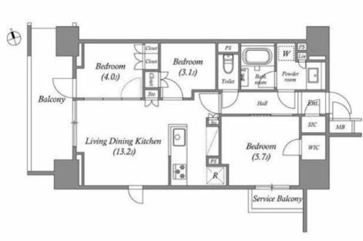 nido南千住　403号室　間取り