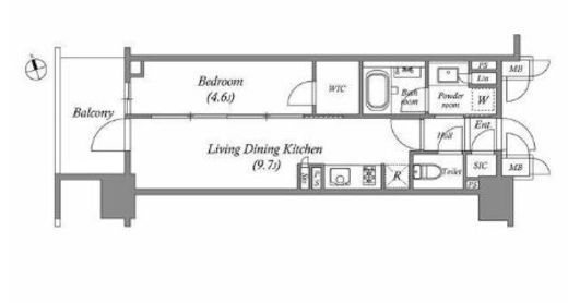nido南千住　602号室　間取り