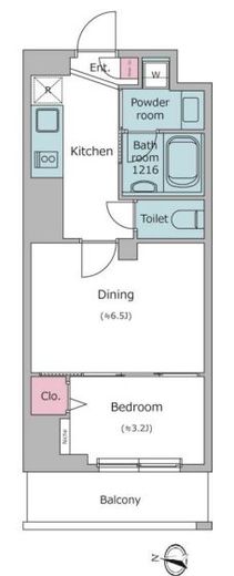 N-flats板橋 (エヌフラッツ板橋)　206号室　間取り