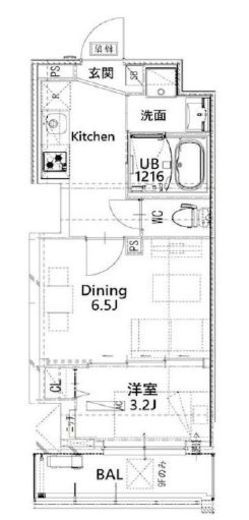 N-flats板橋 (エヌフラッツ板橋)　506号室　間取り