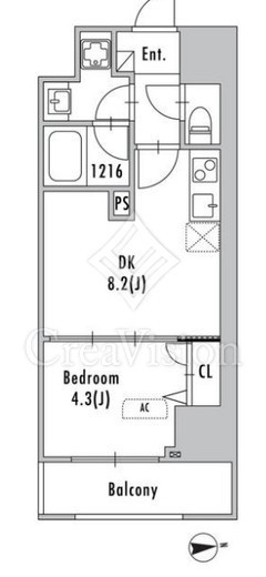 N-flats板橋 (エヌフラッツ板橋)　804号室　間取り