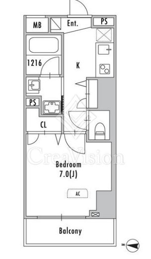 N-flats板橋 (エヌフラッツ板橋)　807号室　間取り
