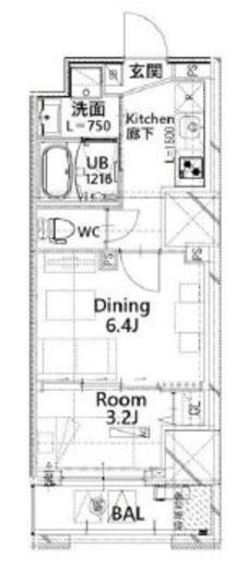 N-flats板橋 (エヌフラッツ板橋)　902号室　間取り