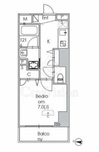 フロンティアレジデンス板橋　407号室　間取り