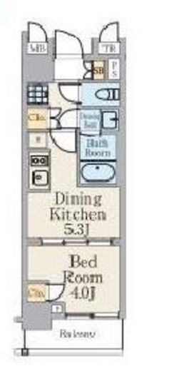 クレストコート町屋　1002号室　間取り