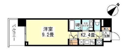 エーエス日暮里　402号室　間取り
