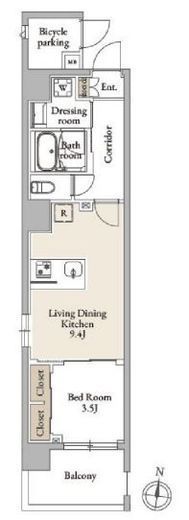 D’s VARIE三ノ輪レジデンス　601号室　間取り