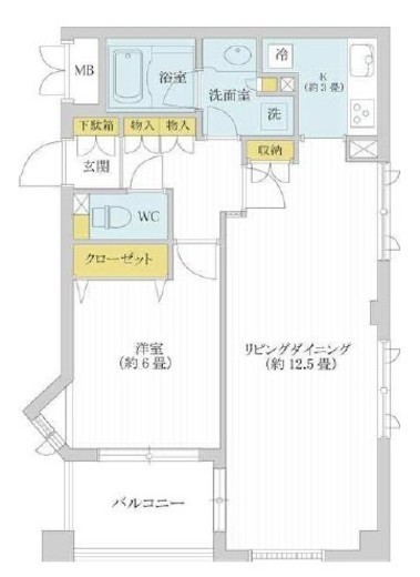 AZ小石川　405号室　間取り
