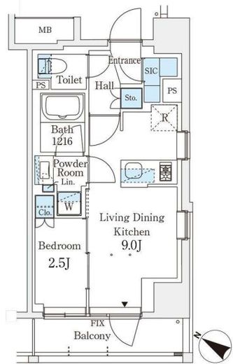 テラス駒込イースト　203号室　間取り
