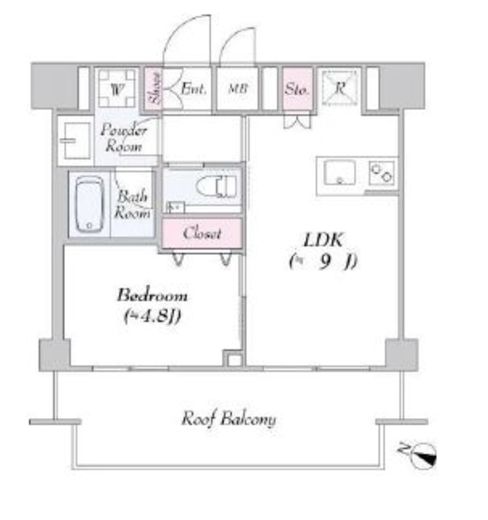 URBANLINK護国寺　611号室　間取り