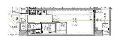 S-RESIDENCE王子Nord (エスレジデンス王子ノール)　503号室　間取り