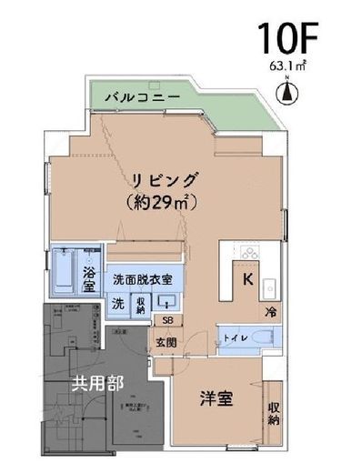 Urban Green (アーバングリーン)　1001号室　間取り