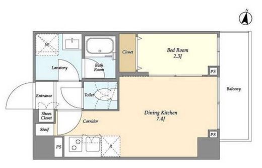 CREATIF日暮里 (クレアティフ日暮里)　306号室　間取り