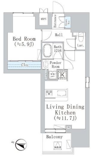 ウェスタ板橋仲宿　1001号室　間取り