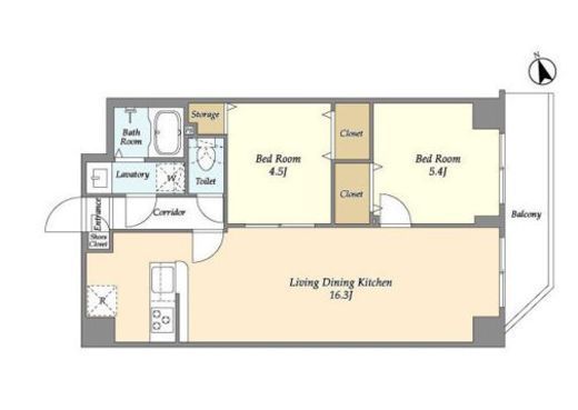 アルファコート町屋　307号室　間取り