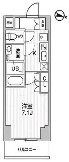 コンフォリア・リヴ千住　904号室　間取り
