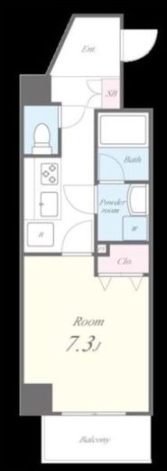 ポルタフォルトゥーナ　206号室　間取り