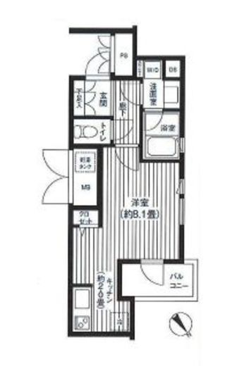 コスモリード新宿余丁町　310号室　間取り