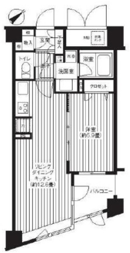 コスモリード新宿余丁町　403号室　間取り