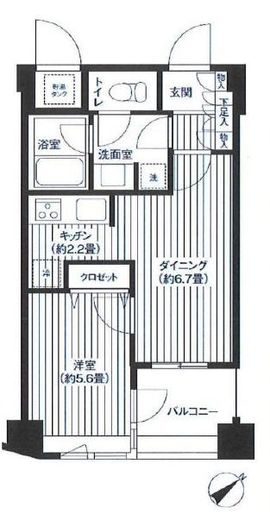 コスモリード新宿余丁町　504号室　間取り