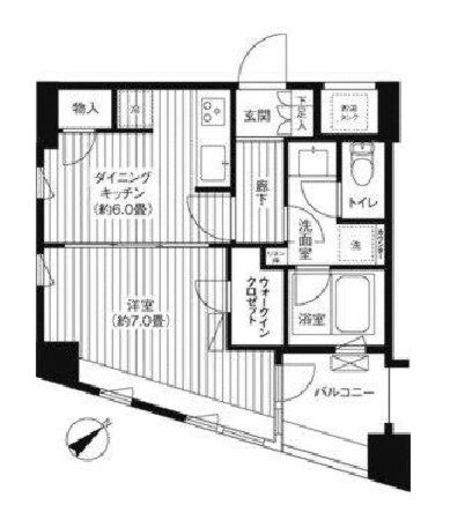 コスモリード新宿余丁町　506号室　間取り