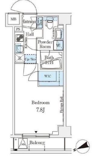 アジールコート山手動坂　208号室　間取り