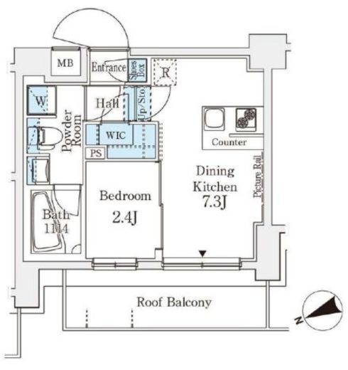 アジールコート山手動坂　704号室　間取り