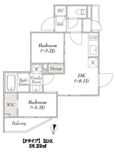 ルミーク本町イースト　304号室　間取り