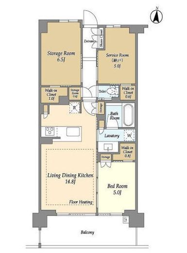 ドゥーエ町屋　205号室　間取り