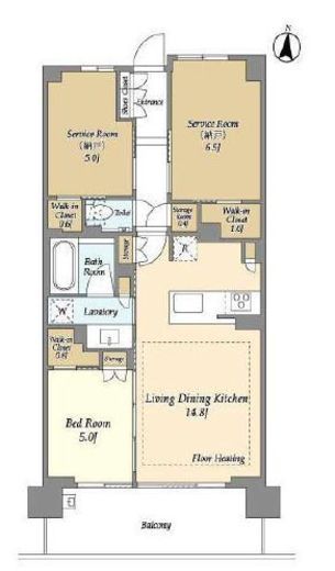 ドゥーエ町屋　206号室　間取り