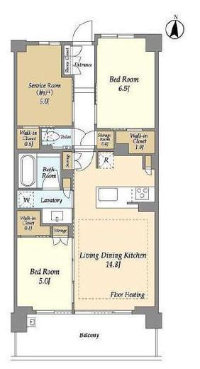 ドゥーエ町屋　408号室　間取り