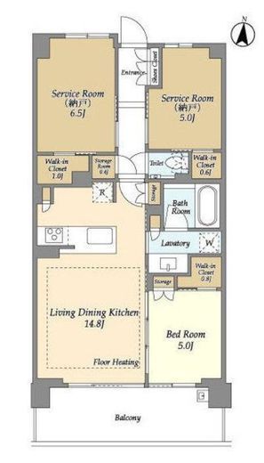ドゥーエ町屋　409号室　間取り