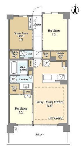 ドゥーエ町屋　607号室　間取り