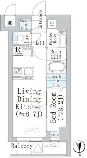 アーデル浮間舟渡　302号室　間取り