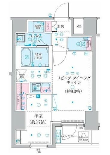 GENOVIA椎名町 (ジェノヴィア椎名町)　802号室　間取り